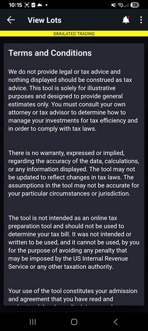 The view lots disclosure ont he android phone